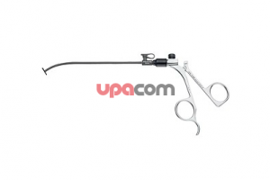 Ножницы CLICKLINE, разборные, неповоротные, бранши подвижны, зубчатые, загнутые, открывающиеся горизонтально, с загнутым тубусом, размер 5 мм, длина 18 см, рукоятка 33131 P, для эндоскопического лечения переломов