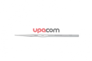 Долото, плоское, с двухсторонней заточкой, с уплощением для пальцев в передней части ручки, ширина 2 мм, длина 19 см