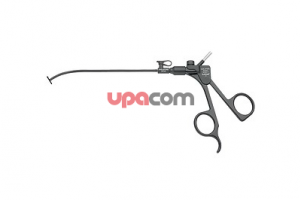 Ножницы CLICKLINE, разборные, неповоротные, бранши подвижны, зубчатые, загнутые, открывающиеся горизонтально, с загнутым тубусом, размер 5 мм, длина 18 см, рукоятка 33125 P, для эндоскопического лечения переломов