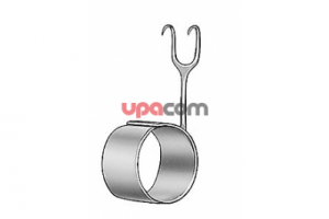 Крючок по COTTLE, двузубый, острый, с кольцом для пальца, ширина 10 мм, длина 5.5 см