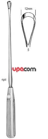 Кюретка для слизистой оболочки матки по Симсу, жесткая, острая, №2, 12 мм,  310 мм
