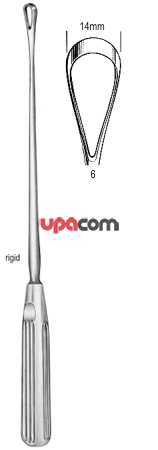 Кюретка маточная по Sims , жесткая, тупая, 14 мм, 31 см