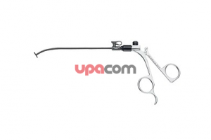 Щипцы CLICKLINE для захвата и диссекции, разборные, неповоротные, бранши подвижны, усиленные, открывающиеся горизонтально, с загнутым тубусом, размер 5 мм, длина 18 см, рукоятка 33131 P, для эндоскопического лечения переломов