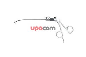 Ножницы CLICKLINE, разборные, неповоротные, бранши подвижны, загнутые, открывающиеся горизонтально, с загнутым тубусом, размер 3 мм, длина 18 см, рукоятка 33131 P, для эндоскопического лечения переломов